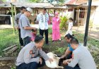 Polsek Cihaurbeuti Berkurban, Momen Meningkatkan Kebersamaan dan Berbagi ke Warga