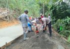 Polsek Cimaragas Polres Ciamis Aktif Monitoring Pembangunan Jalan Gandapura–Sukalilah