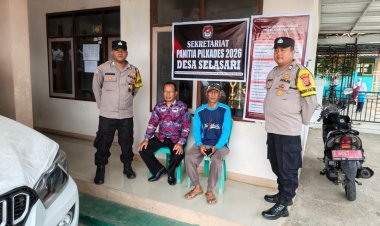 Polsek Kawali Monitoring Pendaftaran Bakal Calon Kades, Pastikan Tahapan Pilkades Berjalan Aman dan Kondusif